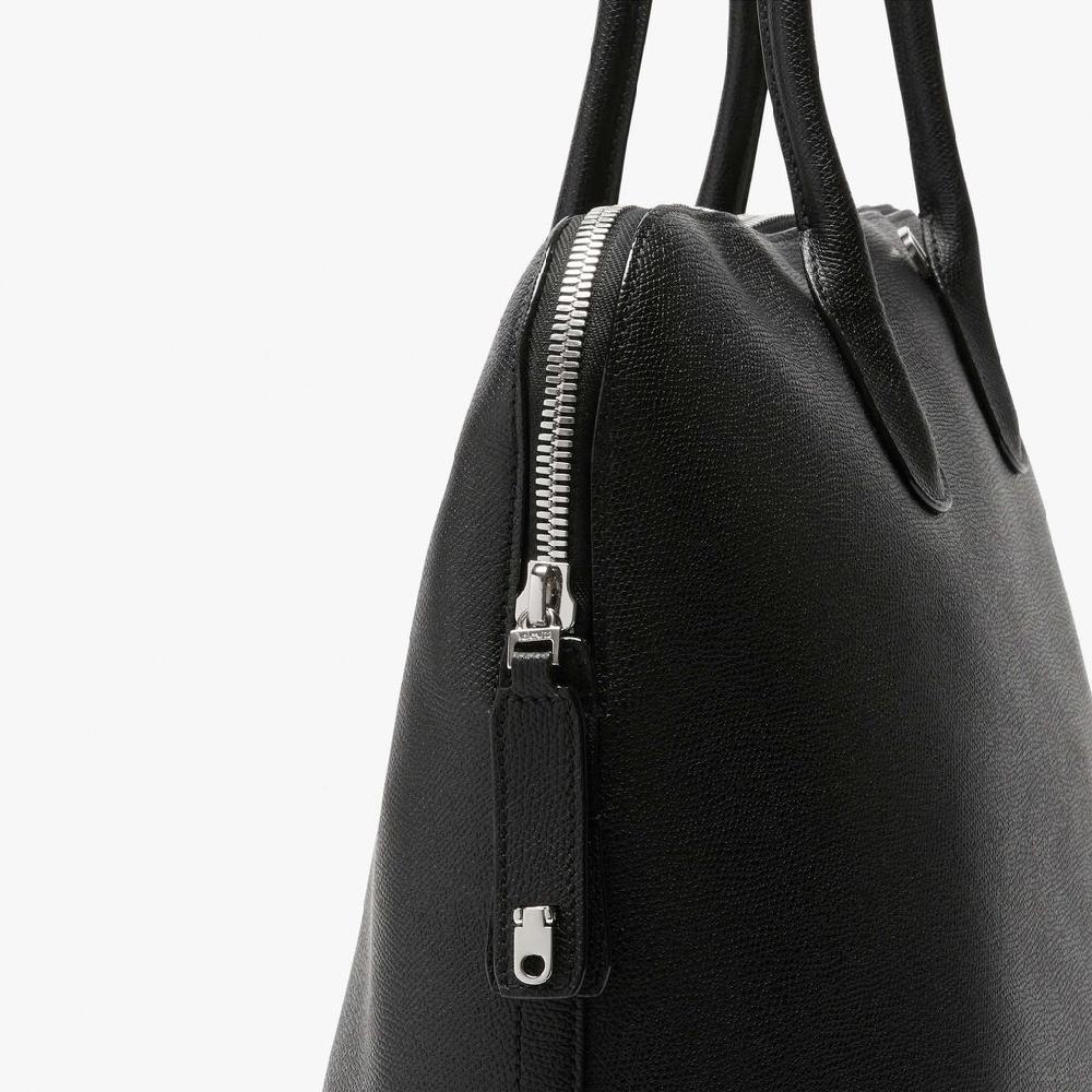 Valextra Borsa tote da ufficio in Pelle Nera con zip | Valextra My Logo Vendite Flash