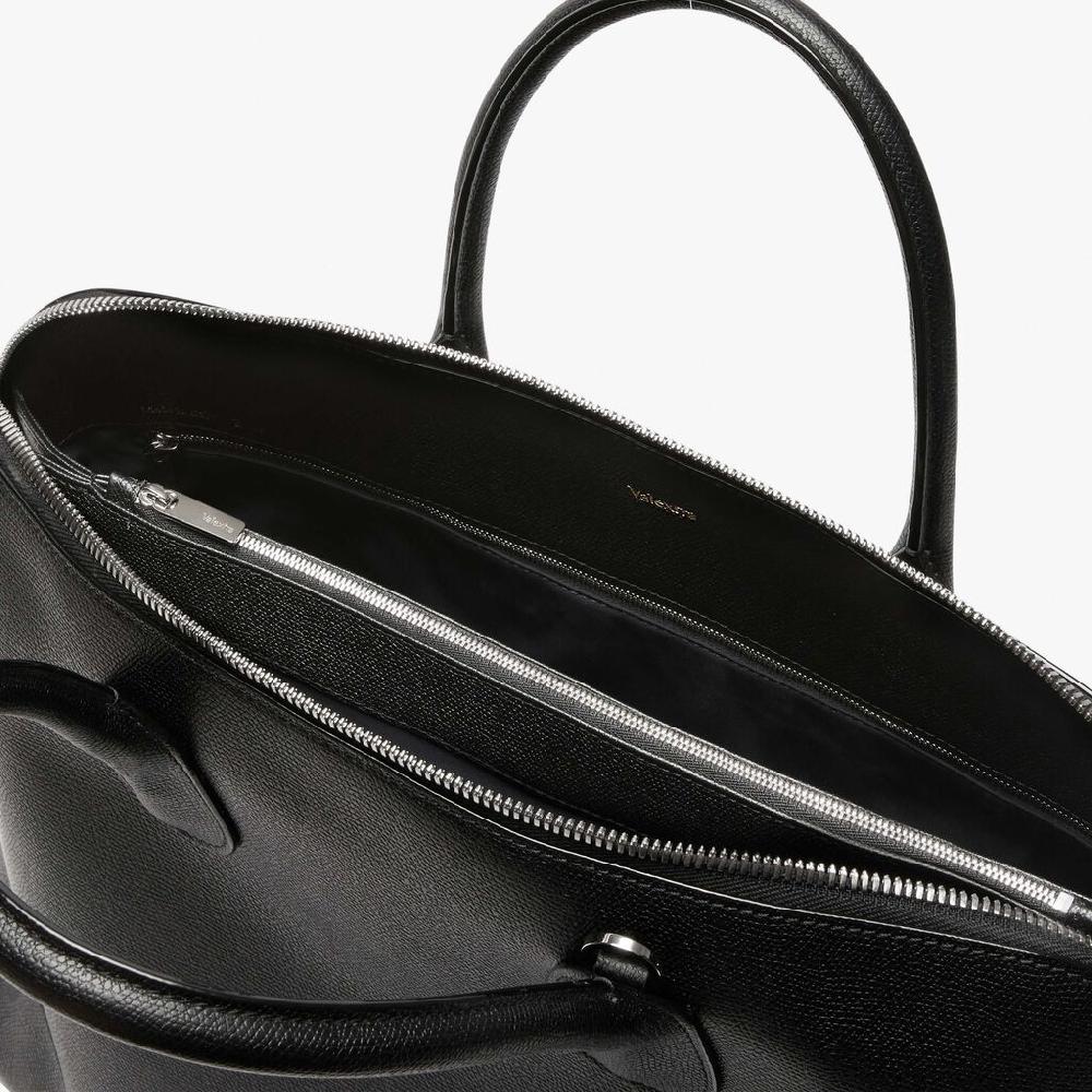 Valextra Borsa tote da ufficio in Pelle Nera con zip | Valextra My Logo Vendite Flash