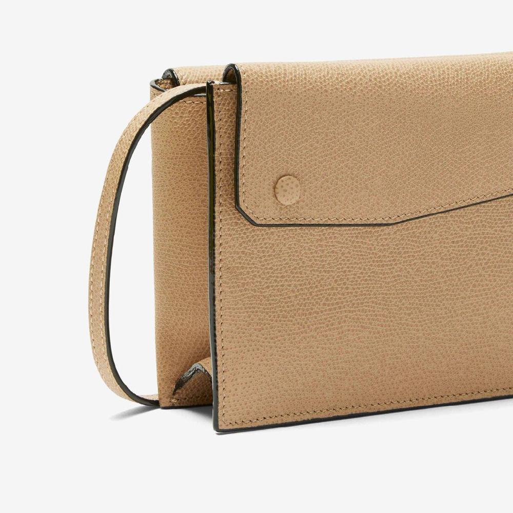 Valextra Borsetta a tracolla piccola in Pelle Beige | Valextra Pocket Nuova