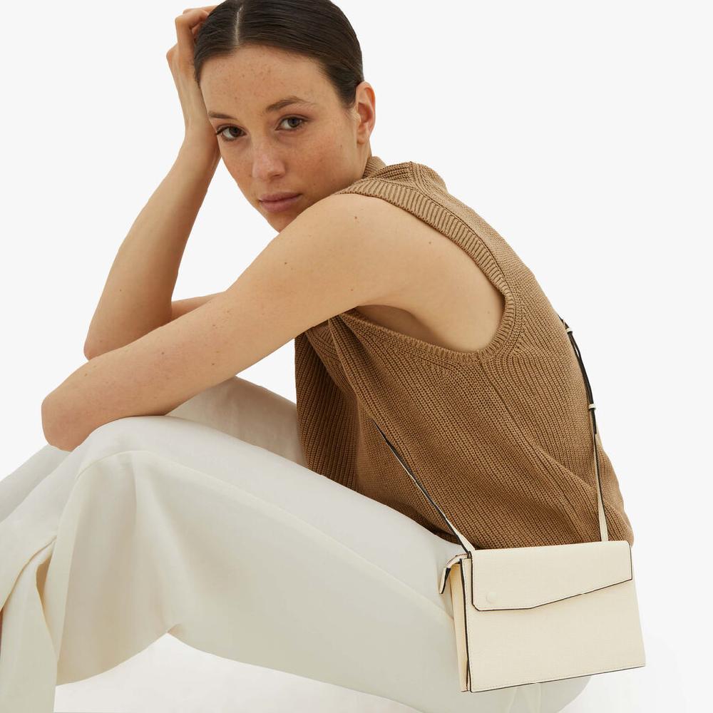 Valextra Borsetta piccola Mini in Pelle Bianca | Valextra Pocket Moda