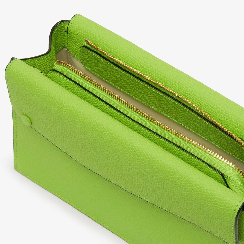 Valextra Borsa a tracolla da Donna in Pelle Verde | Valextra Pocket Italy