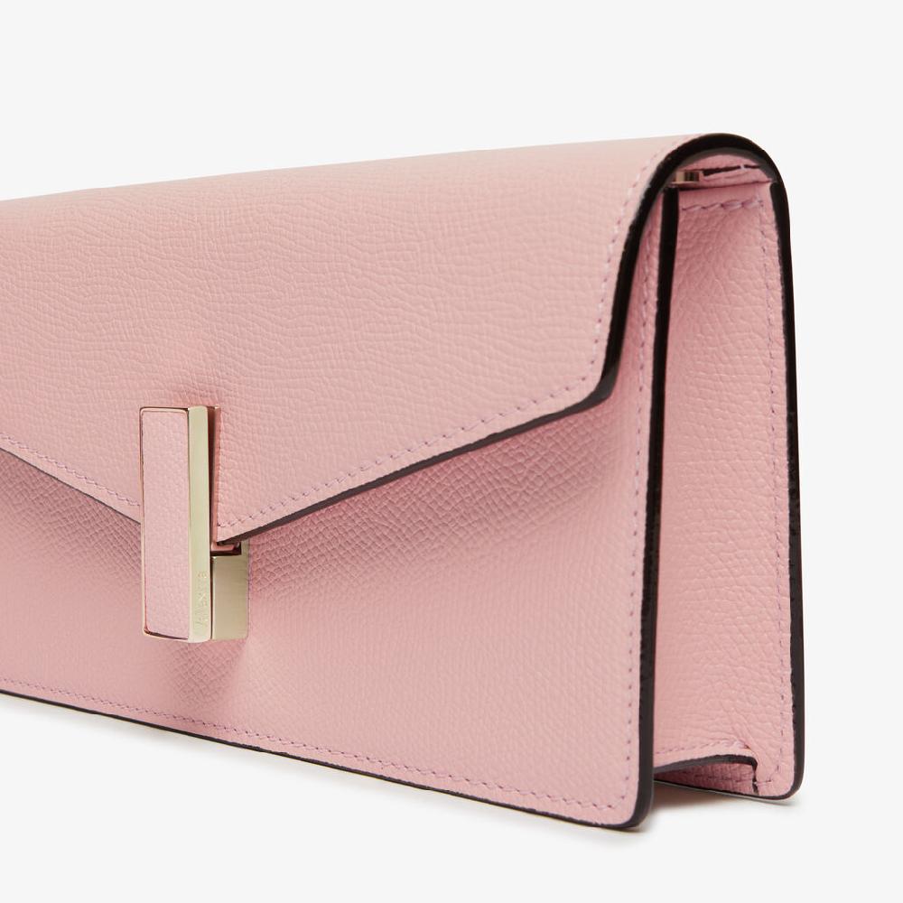 Valextra Borsetta clutch compatta in Pelle Rosa | Valextra Iside Qualità