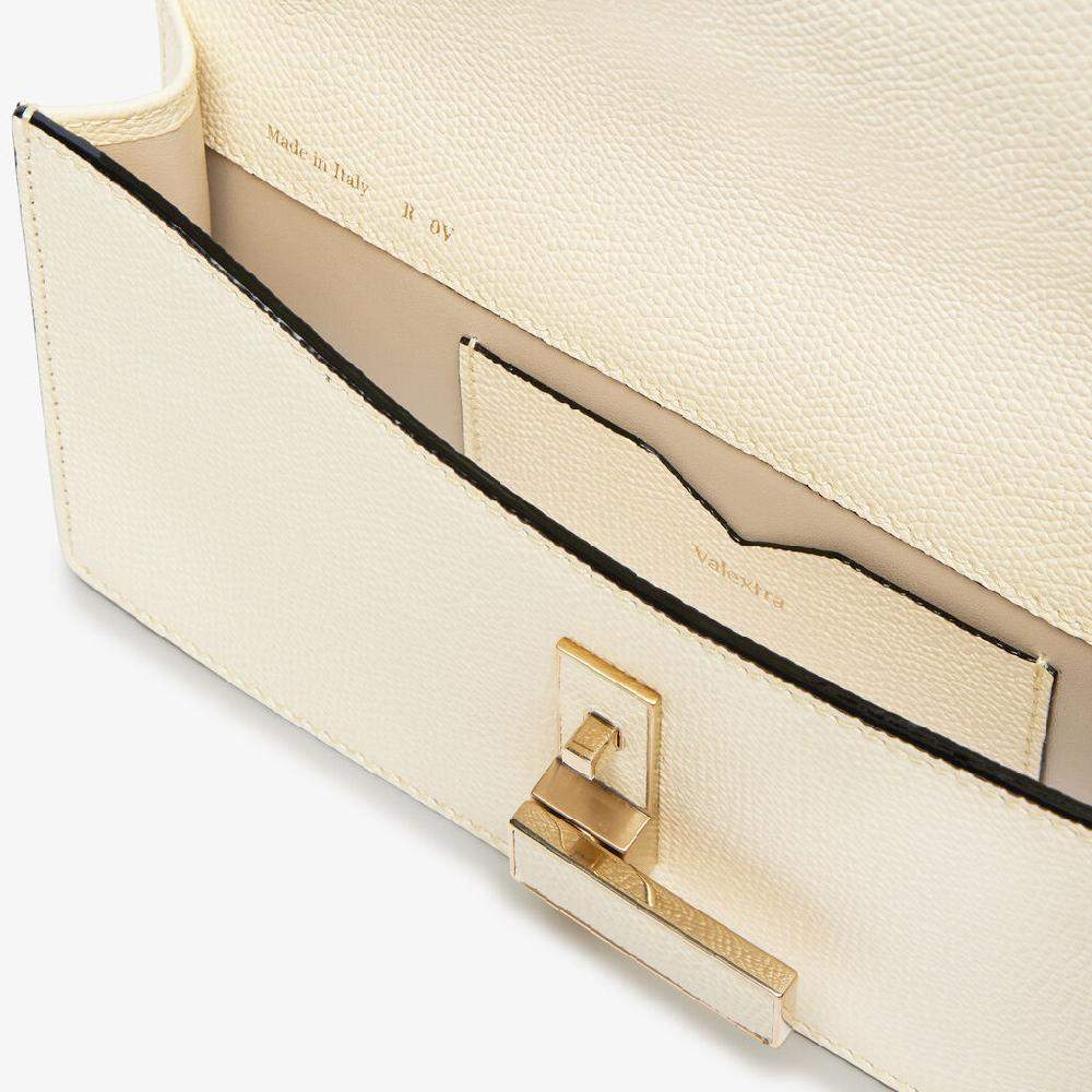 Valextra Pochette in Pelle Bianca con tracolla | Valextra Iside Vendita