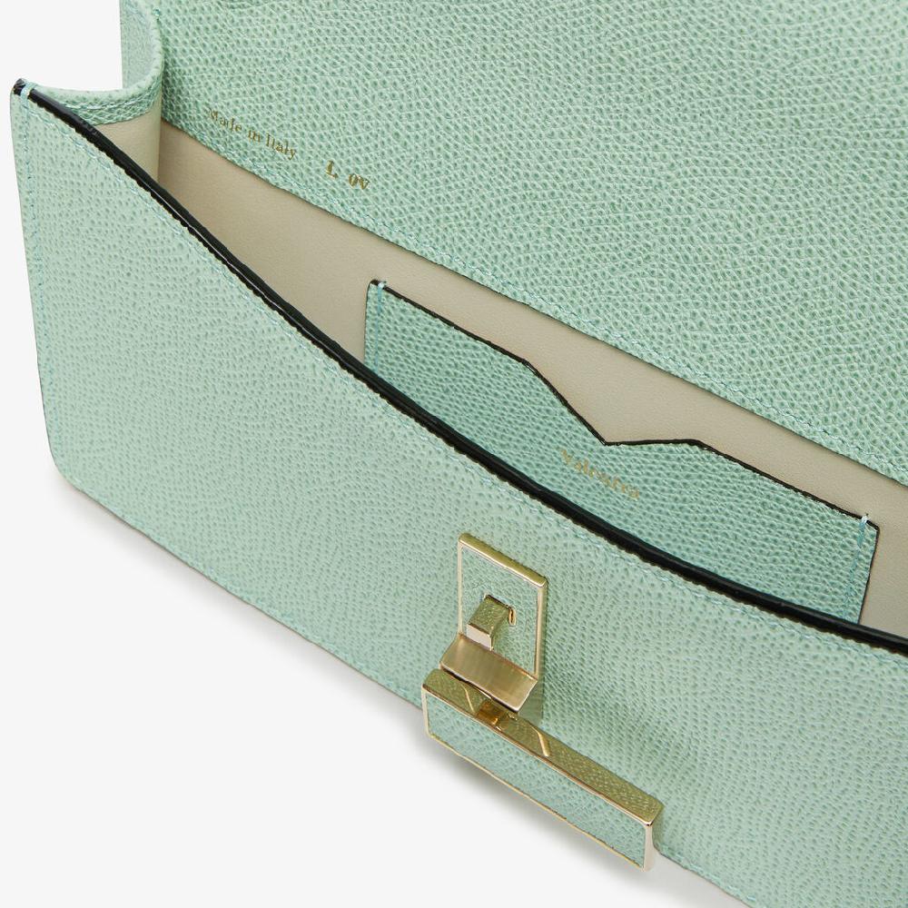 Valextra Borsetta clutch in Pelle con tracolla dorata | Valextra Iside Promozione