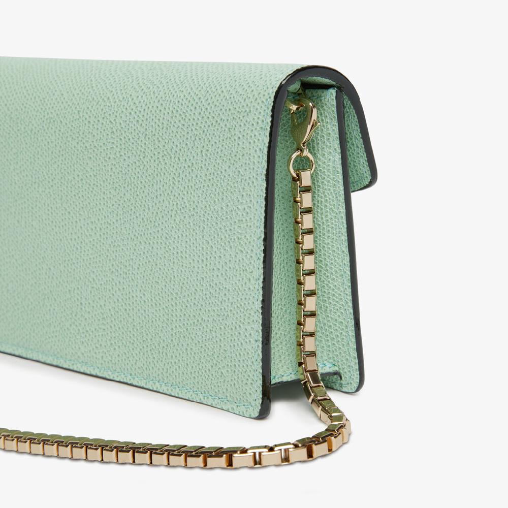 Valextra Borsetta clutch in Pelle con tracolla dorata | Valextra Iside Promozione
