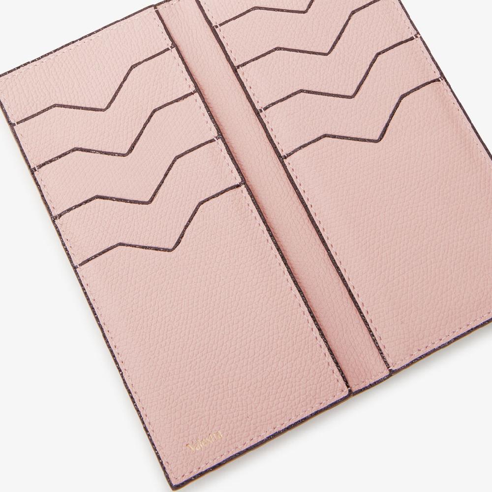 Valextra Portafoglio versatile grande in Pelle Rosa | Valextra Brera Soddisfazione Garantita