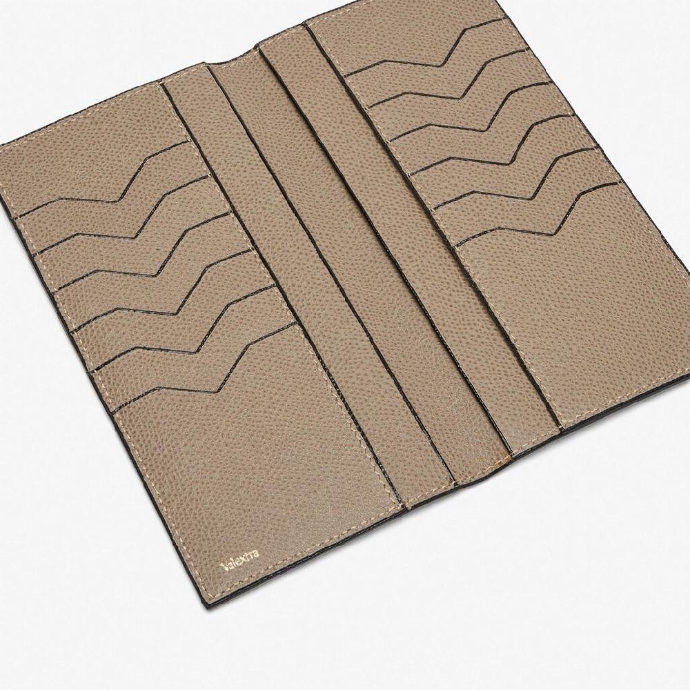 Valextra Portafoglio verticale bifold in Pelle Marrone Tortora | Valextra Affare Del Giorno