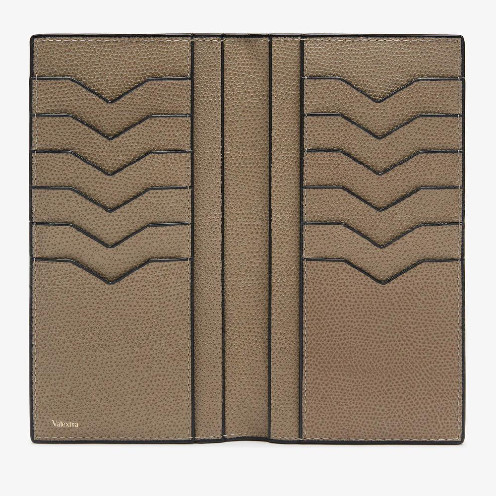 Valextra Portafoglio verticale bifold in Pelle Marrone Tortora | Valextra Affare Del Giorno
