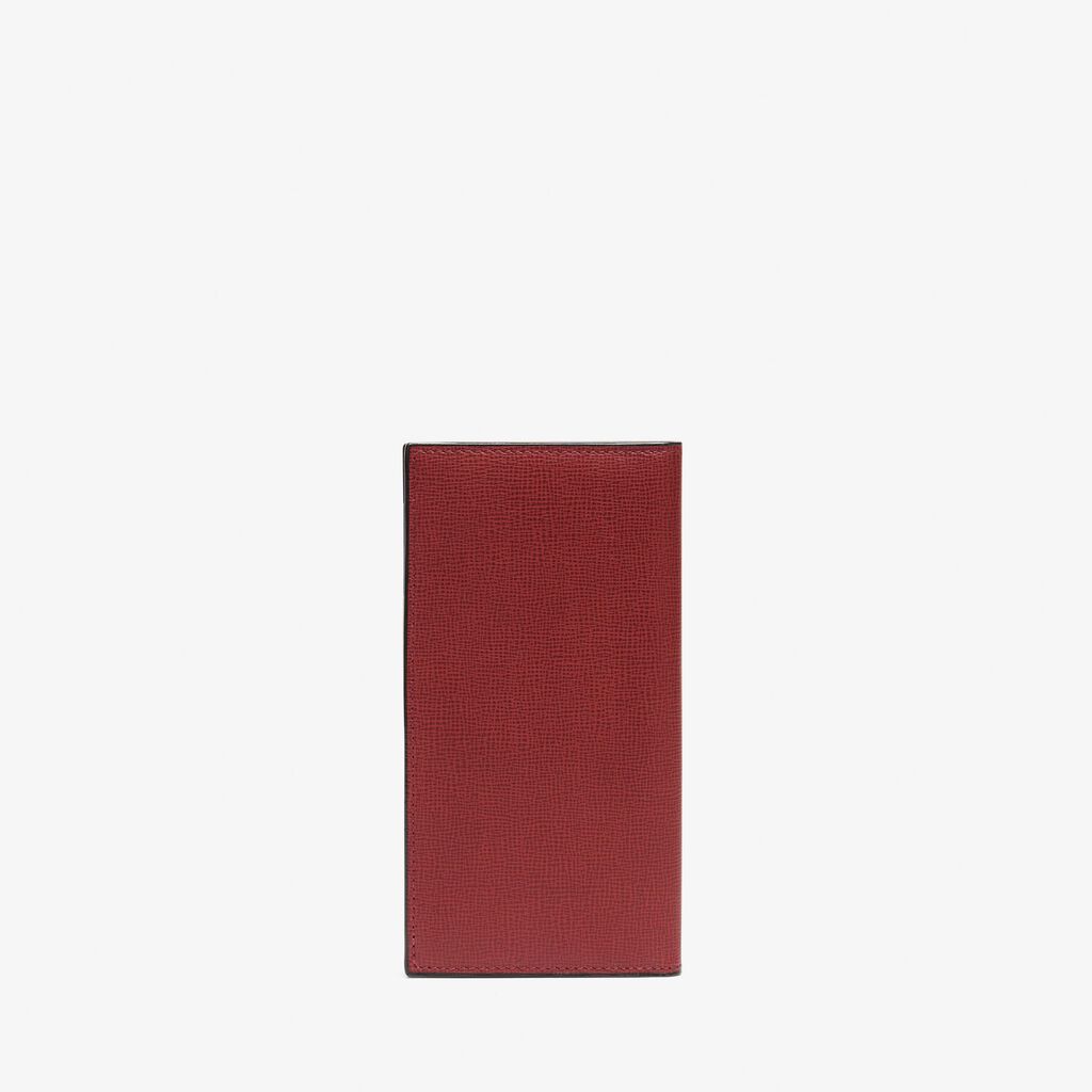 Valextra Portafoglio verticale Bifold in Pelle Bordeaux | Valextra 50% di sconto per tempo limitato