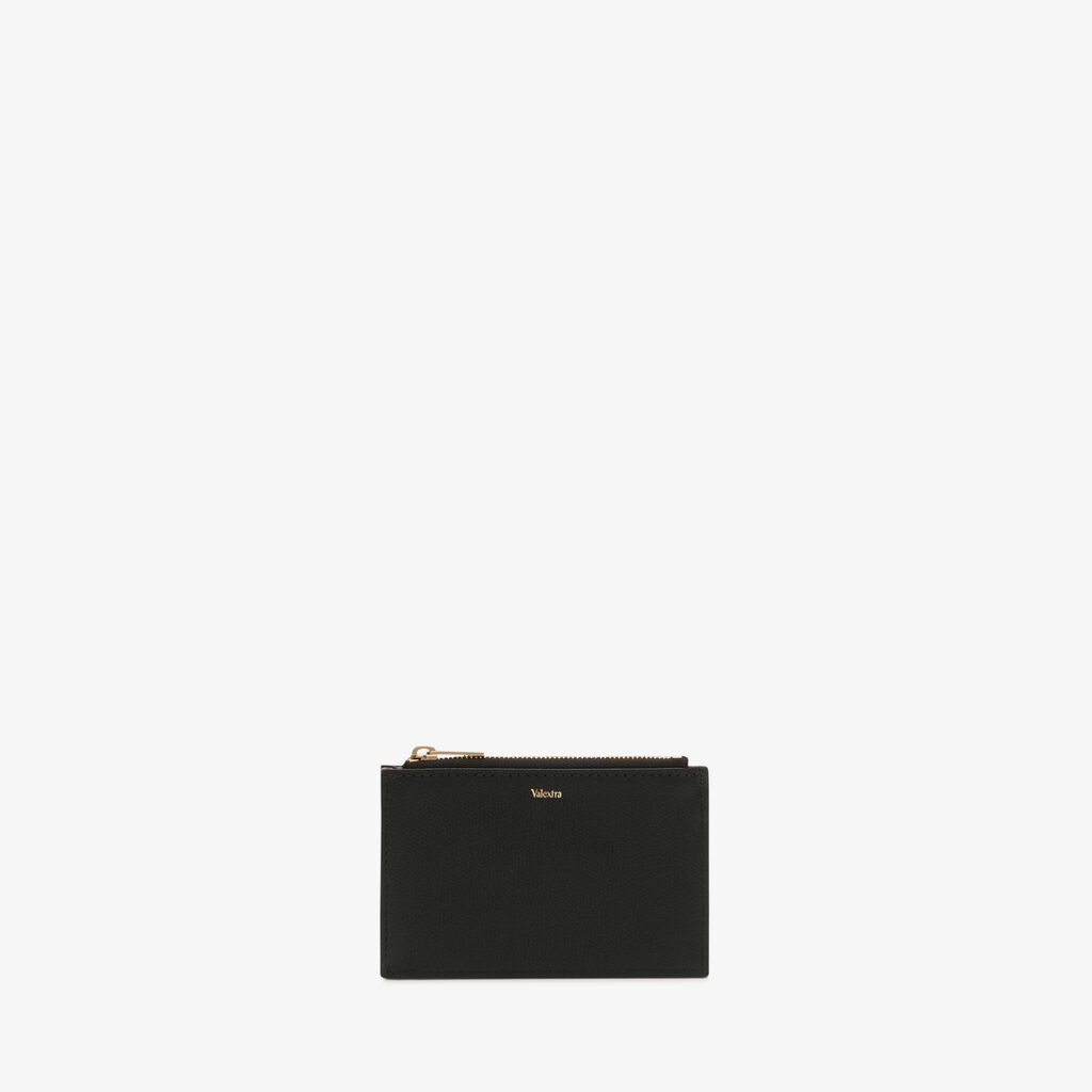 Valextra Porta carte in Pelle Bianca e Nera con cerniera | Valextra Convenienza
