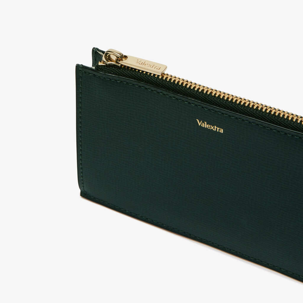 Valextra Portamonete da Donna in Pelle Verde di Lusso | Valextra Presa