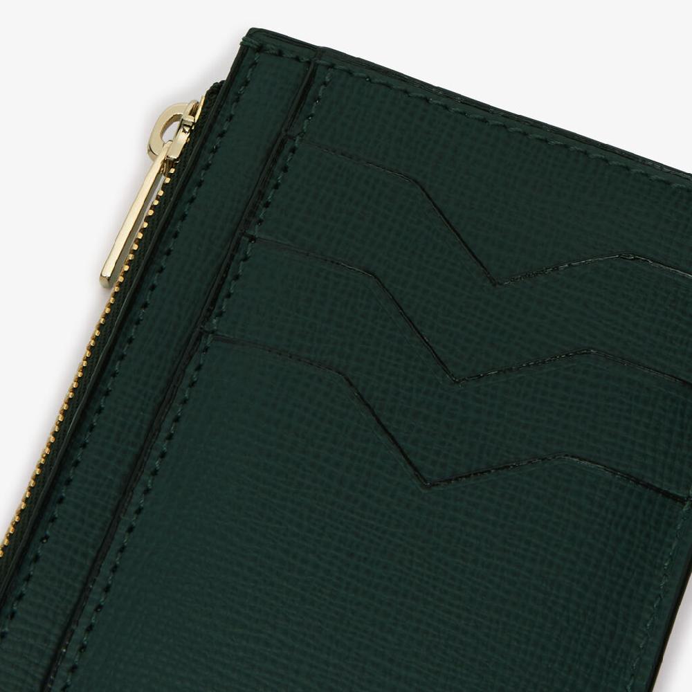 Valextra Portamonete da Donna in Pelle Verde di Lusso | Valextra Presa
