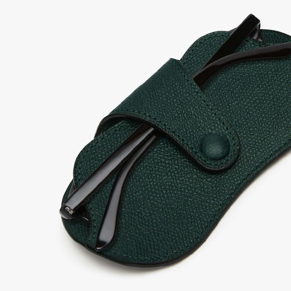 Valextra Custodia occhiali in Pelle Verde | Valextra Sconto