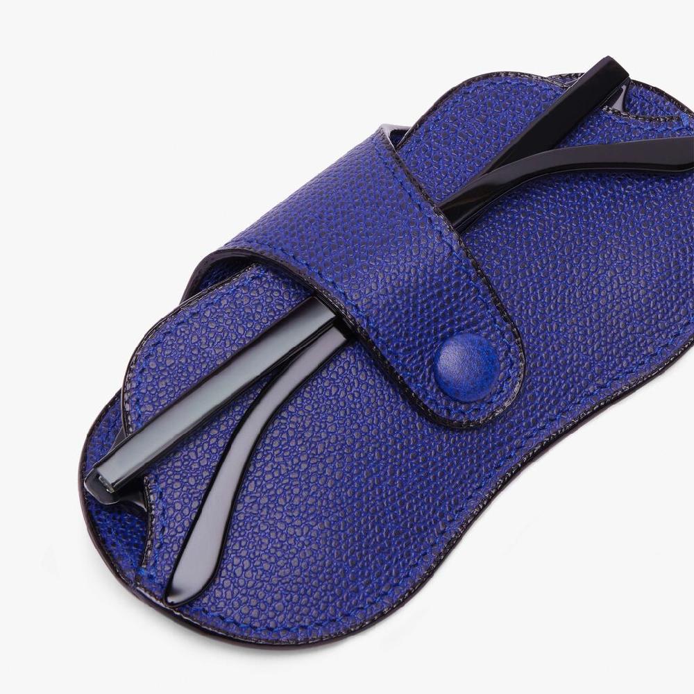 Valextra Custodia occhiali morbida in Pelle Blu | Valextra Offerta