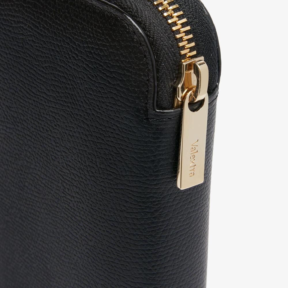 Valextra Portafoglio da Donna di Lusso in Pelle Nera | Valextra Zip Around Online