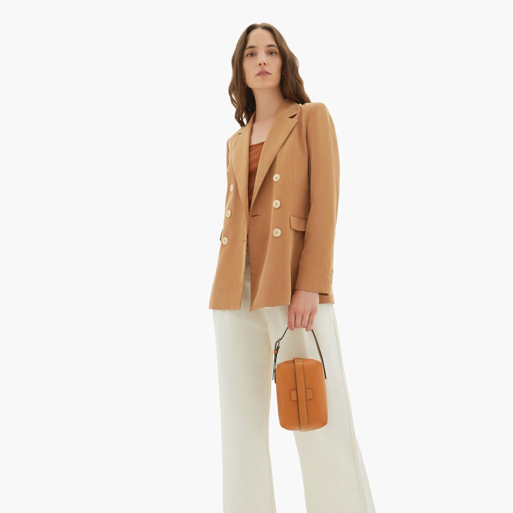 Valextra Borsa a mano Mini in Pelle Marrone | Valextra Tric Trac Vendita Calda