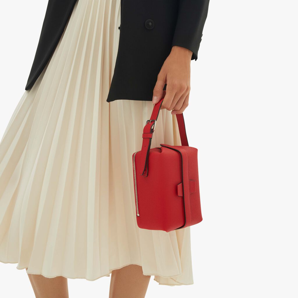 Valextra Borsa a tracolla piccola in Pelle Rossa | Valextra Tric Trac Vendita Economica