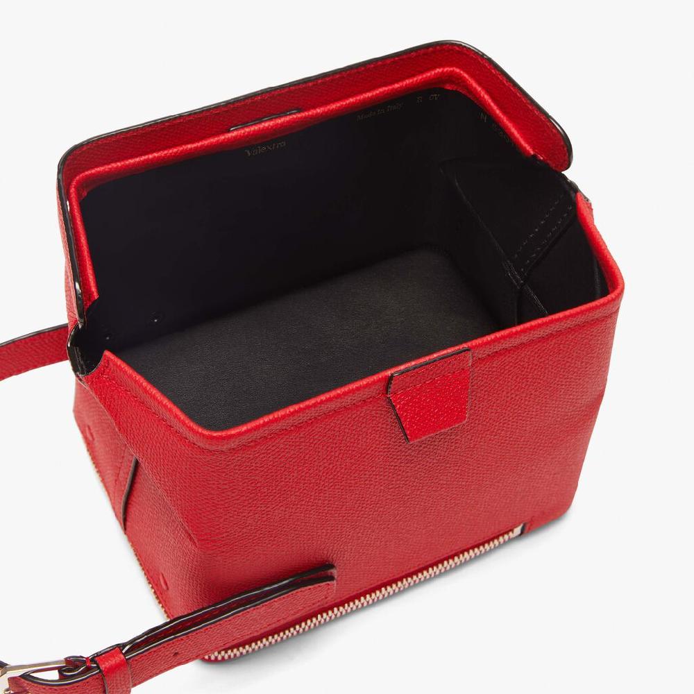 Valextra Borsa a tracolla piccola in Pelle Rossa | Valextra Tric Trac Vendita Economica