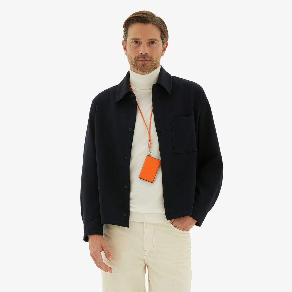 Valextra Porta carte con laccio da Donna in Pelle Arancione | Valextra Saldi Di Fabbrica
