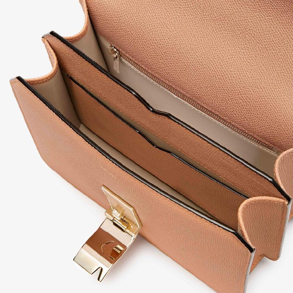 Valextra Borsetta a tracolla da Donna di Lusso in Pelle Marrone | Valextra In Saldo