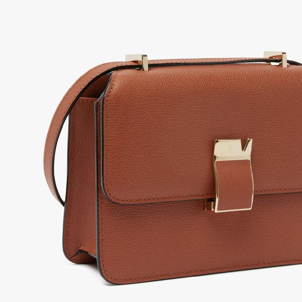 Valextra Borsa a tracolla da Donna in Pelle Marrone di Lusso | Valextra Nuova