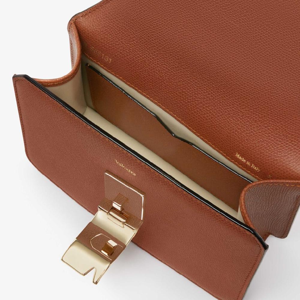 Valextra Borsa a tracolla da Donna in Pelle Marrone di Lusso | Valextra Nuova