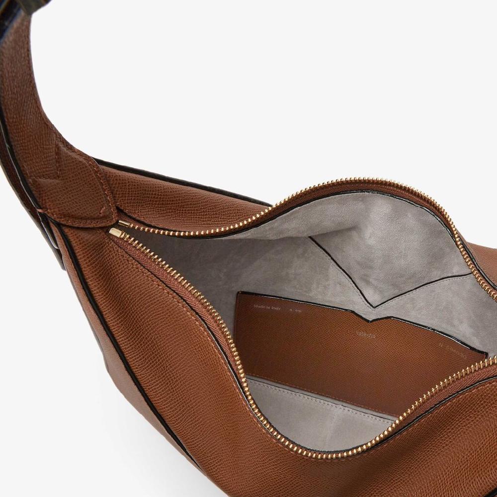 Valextra Borsa hobo da Donna di Lusso in pelle Marrone | Valextra Vivi 2025