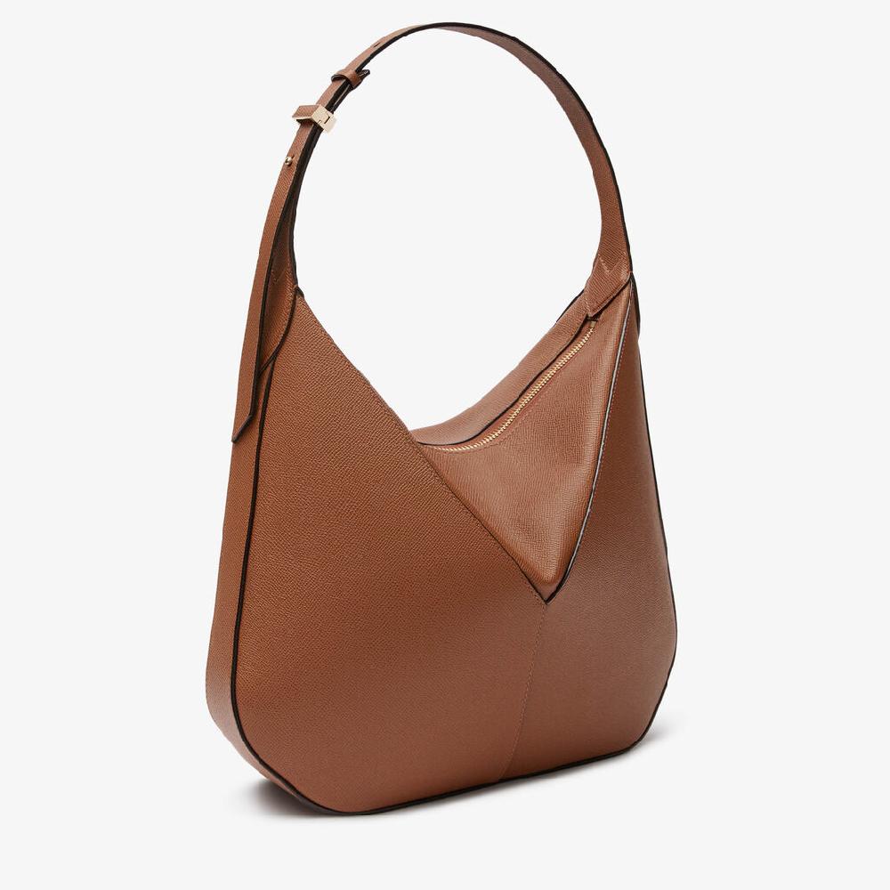 Valextra Borsa hobo da Donna di Lusso in pelle Marrone | Valextra Vivi 2025