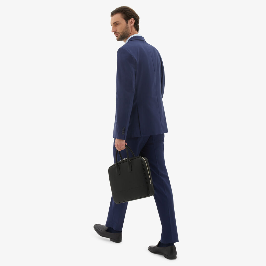 Valextra Laptop bag da Uomo in Pelle Nera di Lusso | Valextra My Logo Vendita