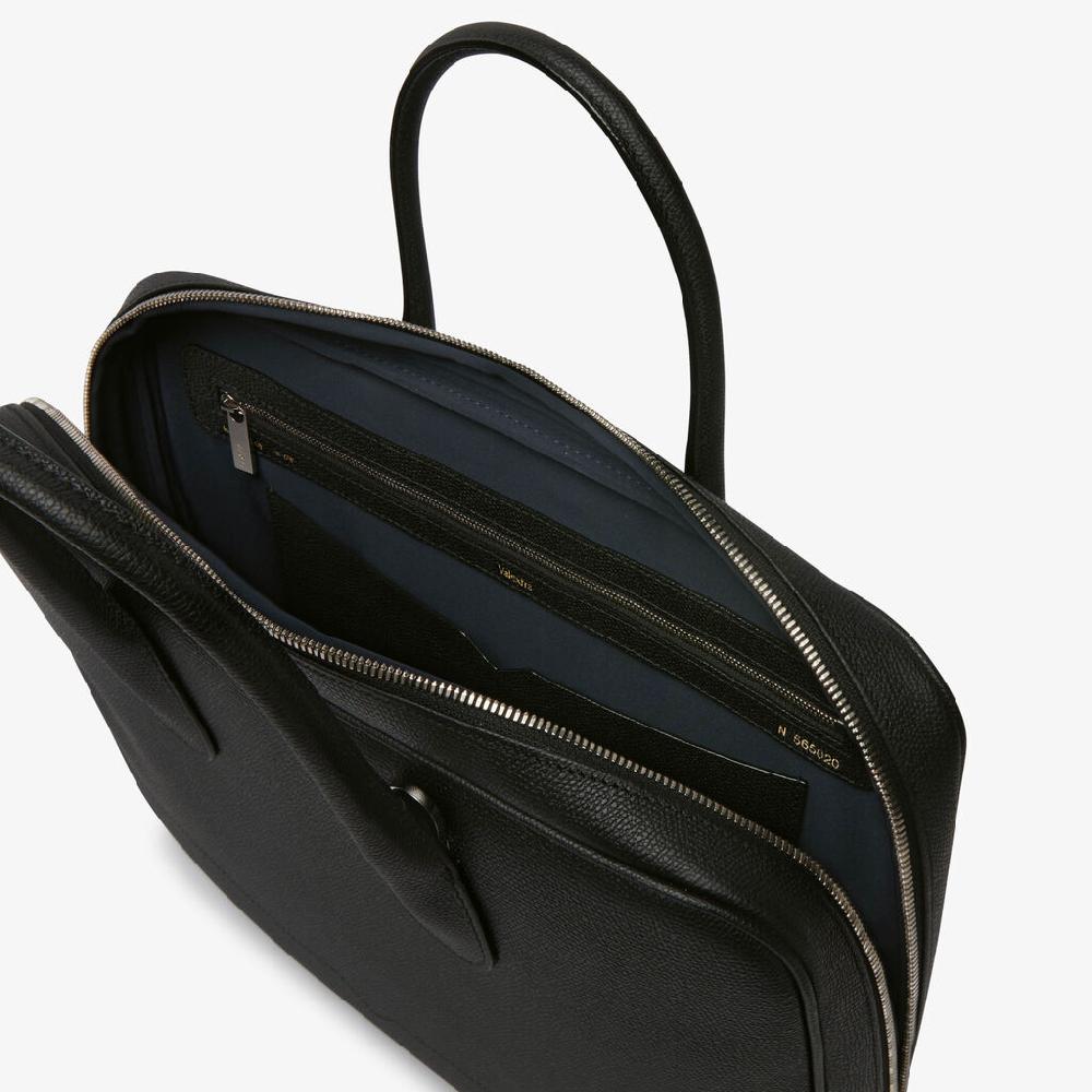 Valextra Laptop bag da Uomo in Pelle Nera di Lusso | Valextra My Logo Vendita