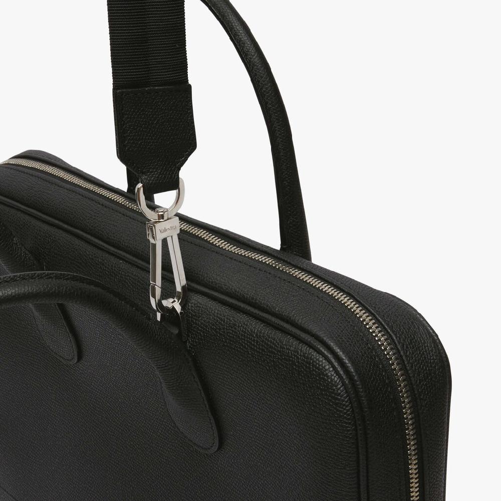 Valextra Laptop bag da Uomo in Pelle Nera di Lusso | Valextra My Logo Vendita