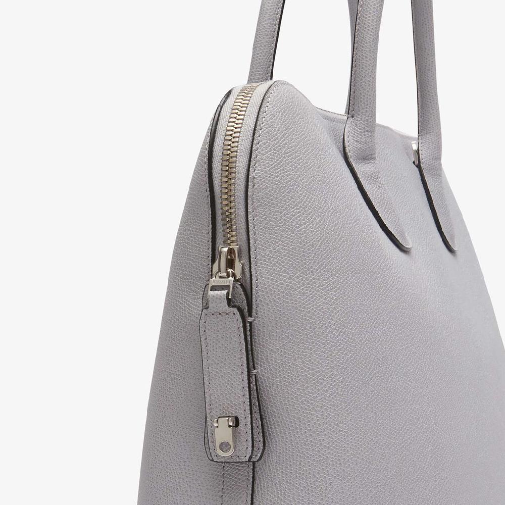 Valextra Borsa tote da Uomo in Pelle Grigia Sasso | Valextra My Logo Spedizione Gratuita