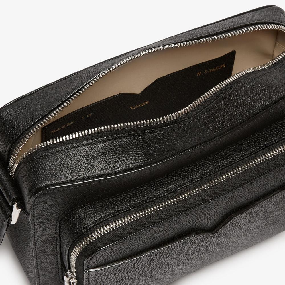 Valextra Borsa compatta Reporter in Pelle Nera | Valextra V-Line Qualità Garantita