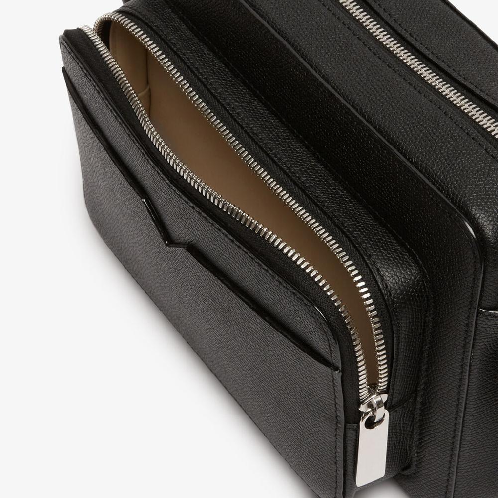Valextra Borsa compatta Reporter in Pelle Nera | Valextra V-Line Qualità Garantita