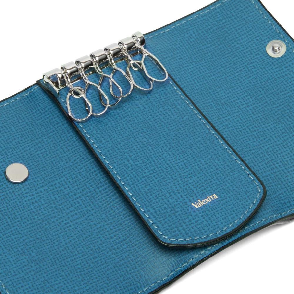 Valextra Portachiavi in Pelle Blu Cobalto | Valextra Sconto
