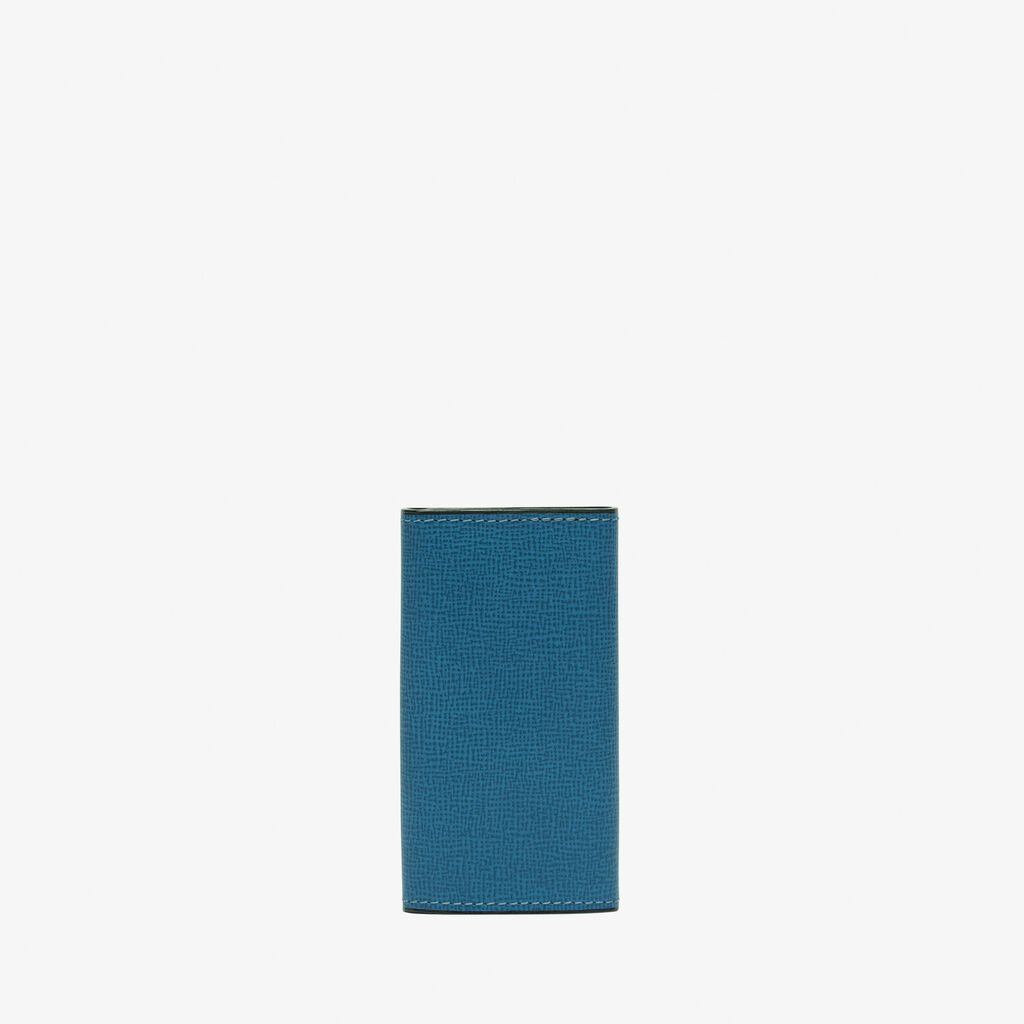Valextra Portachiavi in Pelle Blu Cobalto | Valextra Sconto