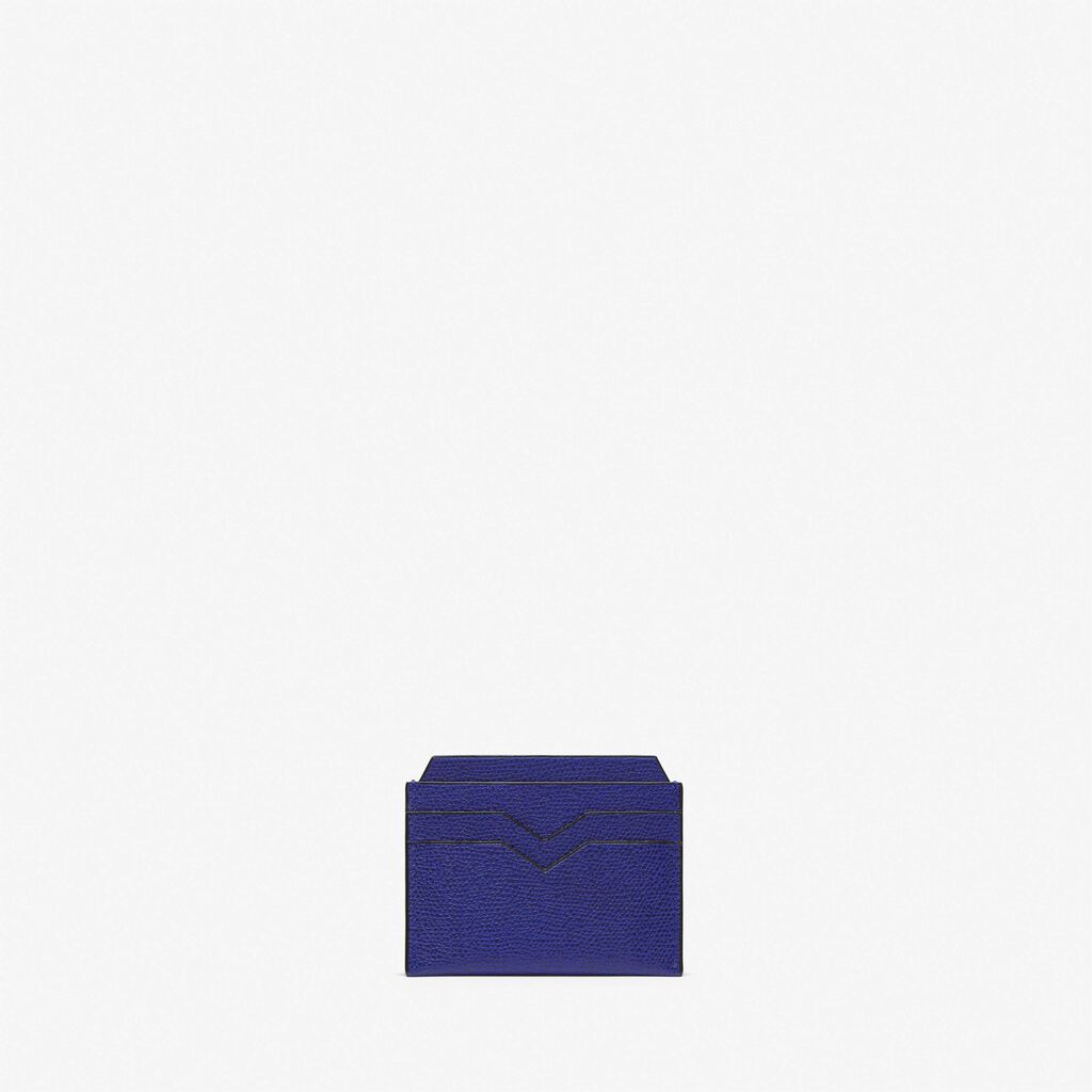 Valextra Portatessere e carte di credito in Pelle Blu | Valextra Outlet