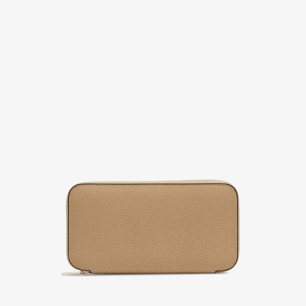 Valextra Portafoglio da Donna di Lusso in Pelle Beige | Valextra Zip Around Hotsell