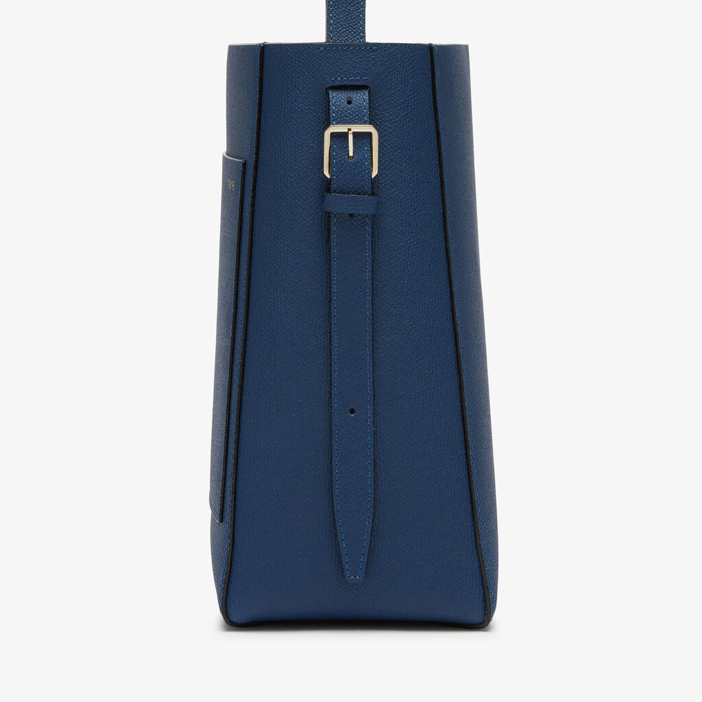 Valextra Borsa a secchiello da Donna in Pelle Blu Zaffiro | Valextra Soft Moda