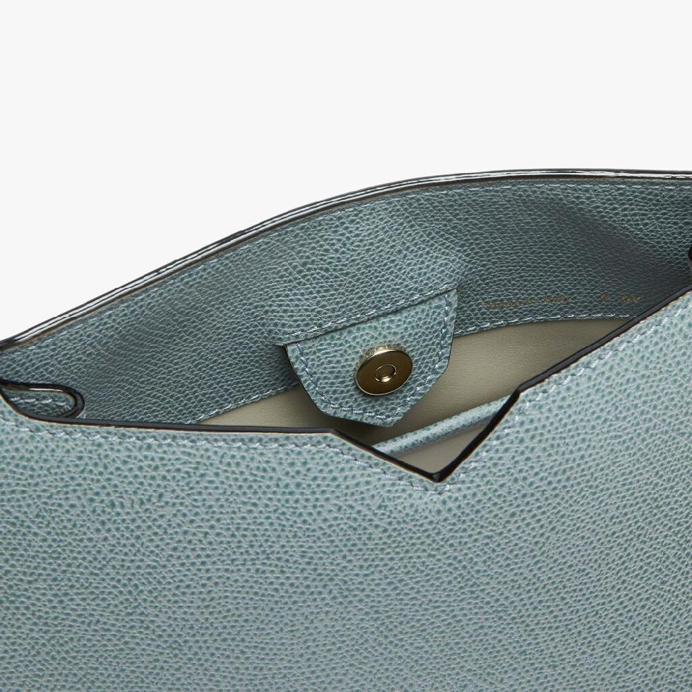 Valextra Borsa a spalla Mini in Pelle Blu | Valextra Hobo Online Outlet