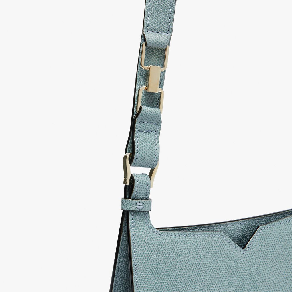 Valextra Borsa a spalla Mini in Pelle Blu | Valextra Hobo Online Outlet