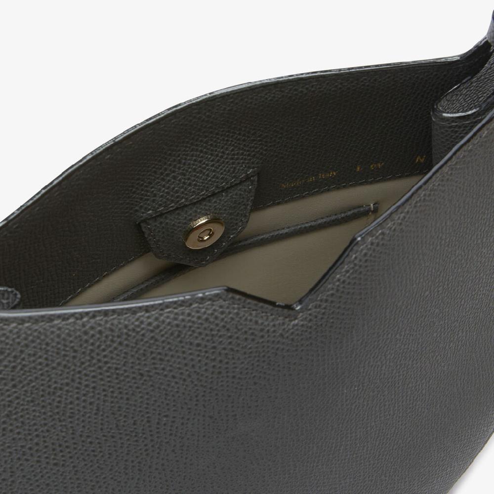 Valextra Borsa weekend Mini da Donna in Pelle Grigia | Valextra Hobo In Linea