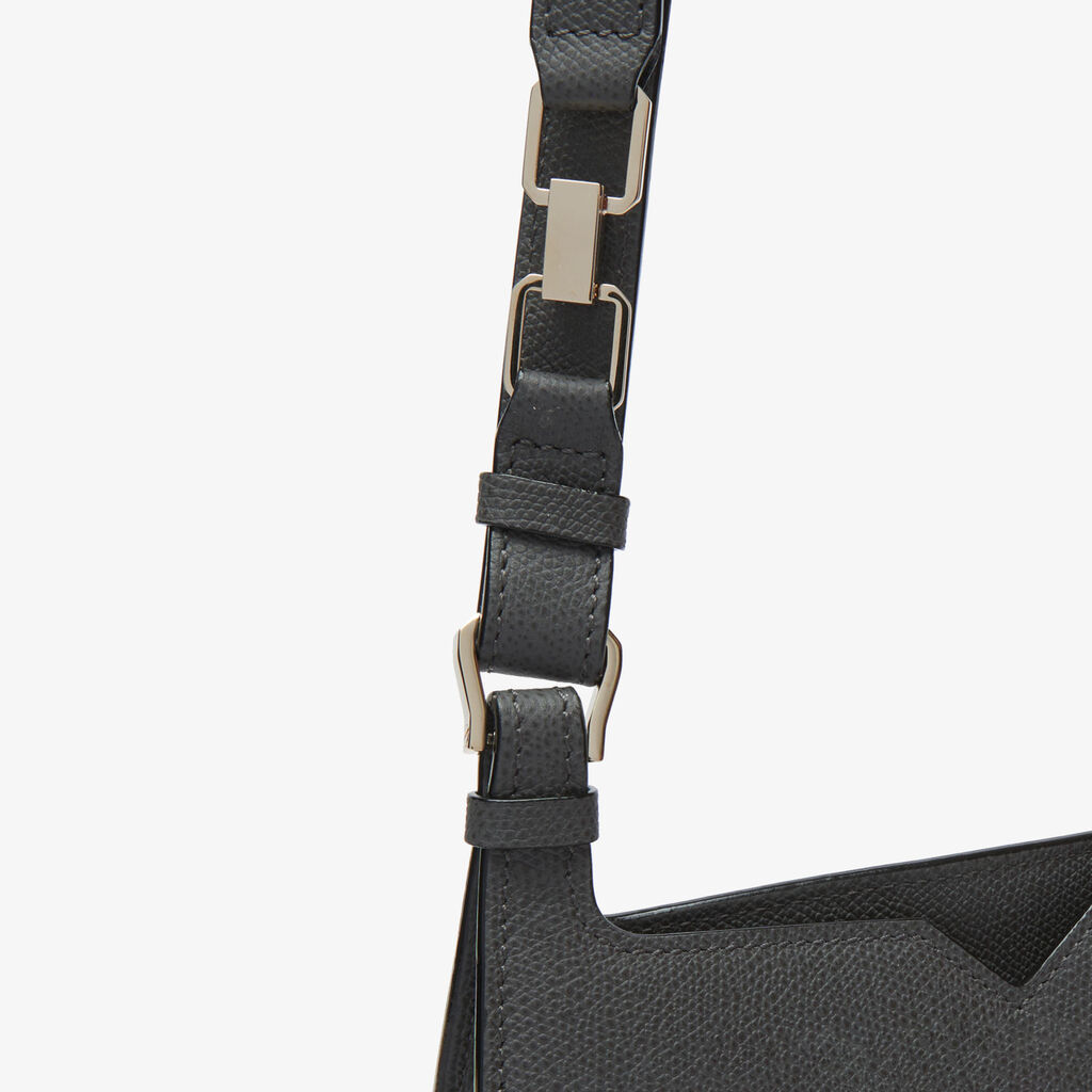 Valextra Borsa weekend Mini da Donna in Pelle Grigia | Valextra Hobo In Linea