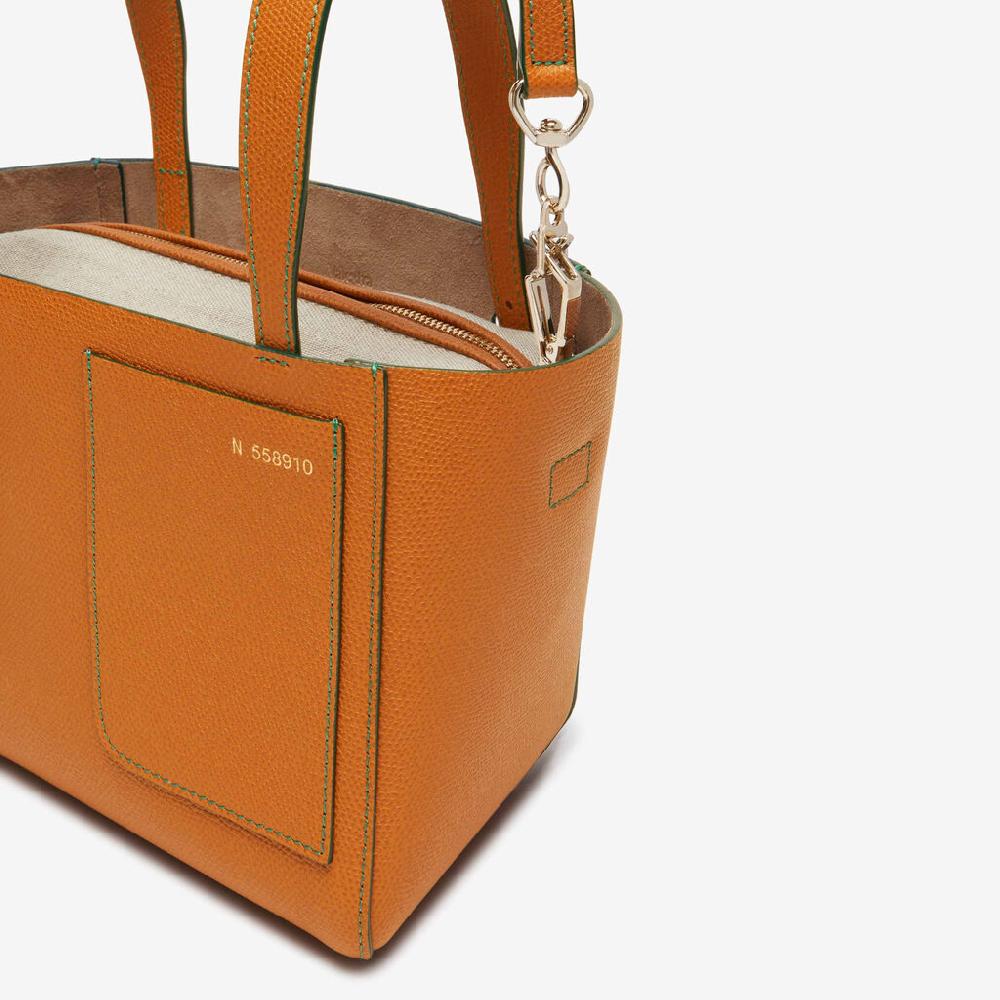 Valextra Borsa Secchiello da Donna in Pelle Marrone rigida | Valextra Soft Nuovo
