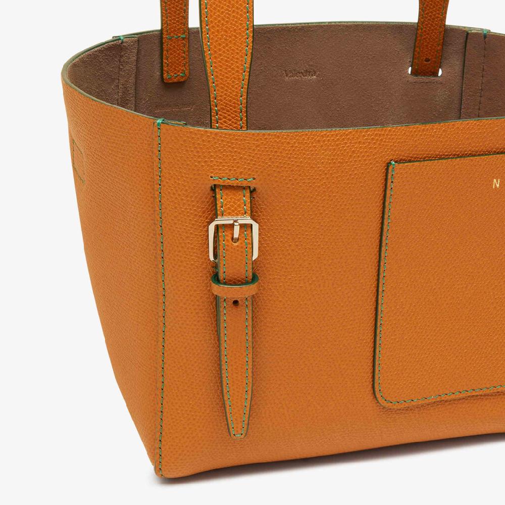 Valextra Borsa Secchiello da Donna in Pelle Marrone rigida | Valextra Soft Nuovo