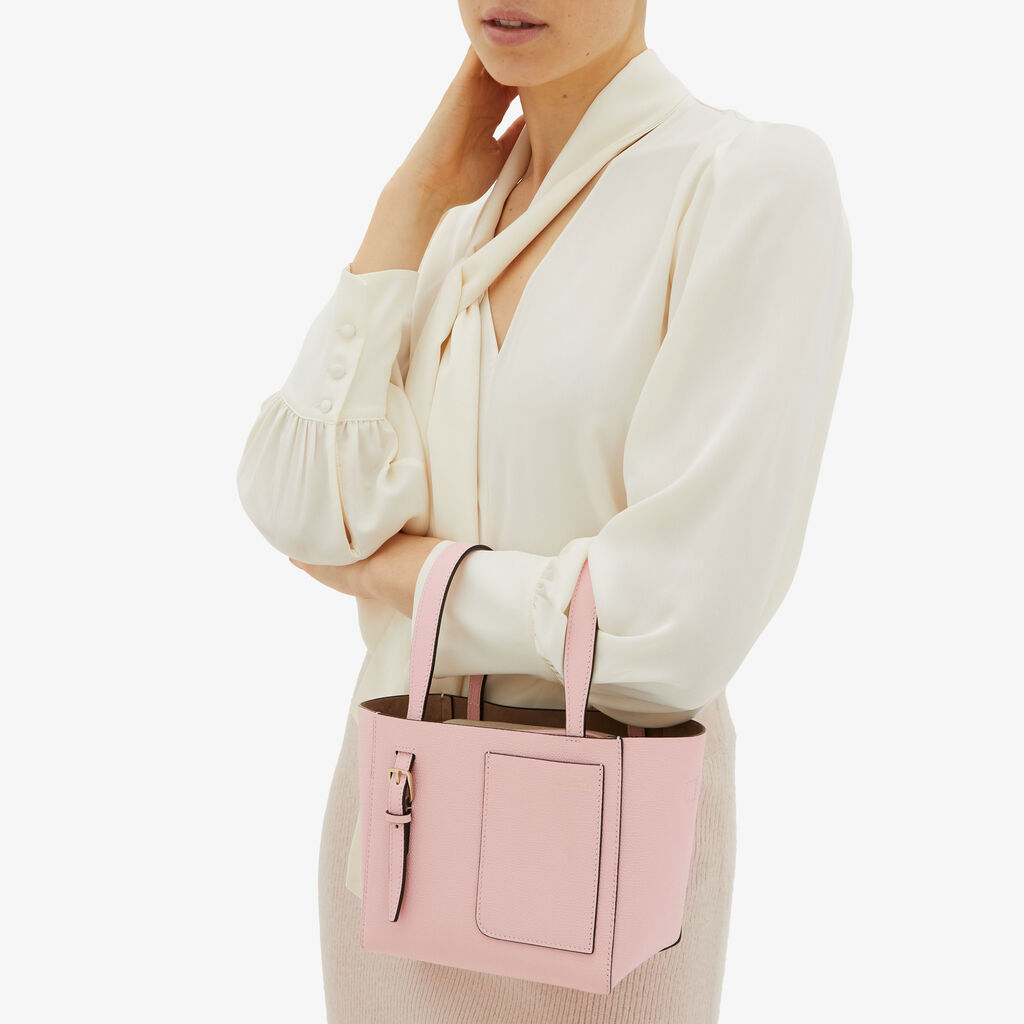 Valextra Borsa Secchiello da Donna di Lusso in Pelle Rosa | Valextra Soft Qualità