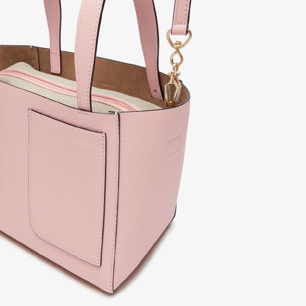 Valextra Borsa Secchiello da Donna di Lusso in Pelle Rosa | Valextra Soft Qualità