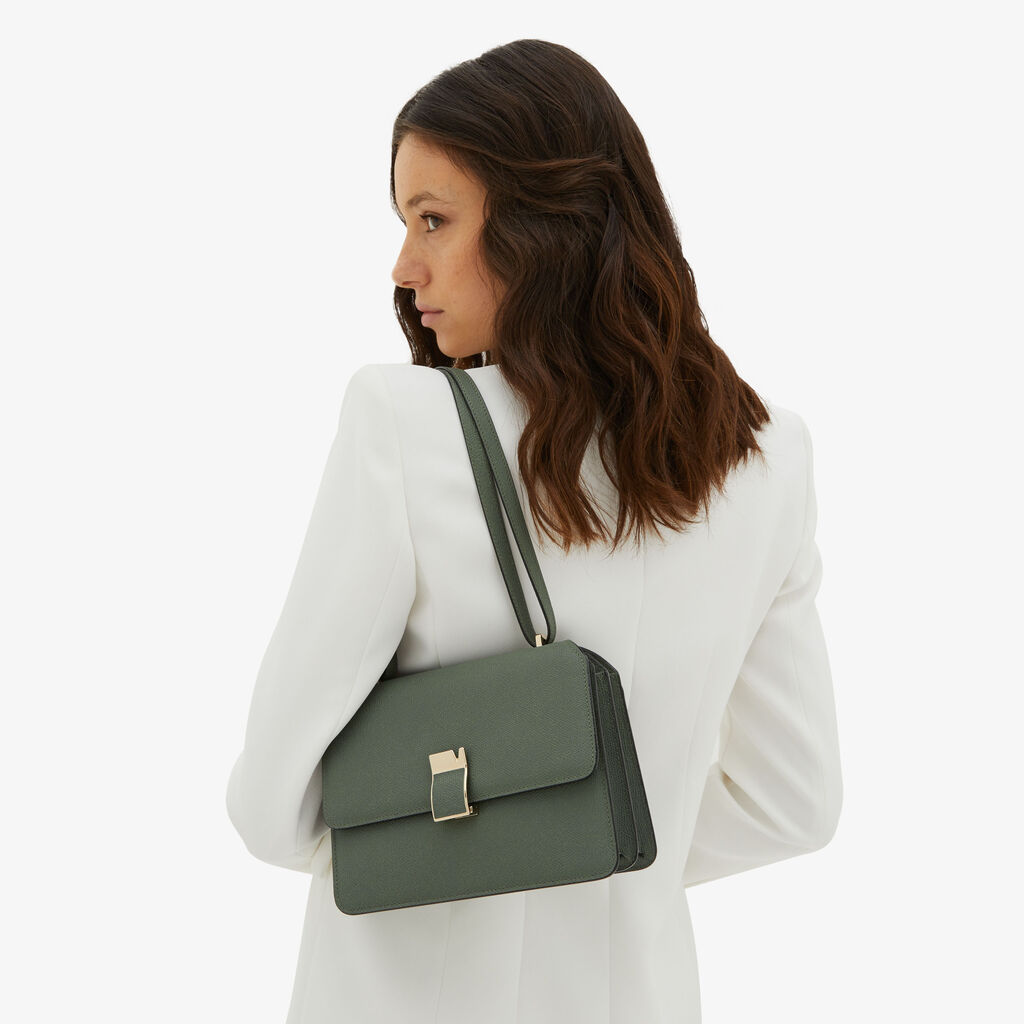 Valextra Borsetta a tracolla da Donna in Pelle Verde | Valextra Promozione
