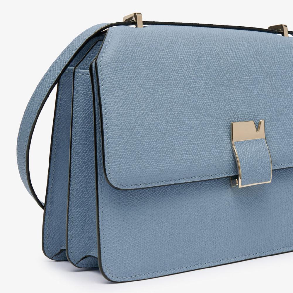 Valextra Borsa tracolla da Donna di Lusso in Pelle Azzurra | Valextra Spedizione Gratuita