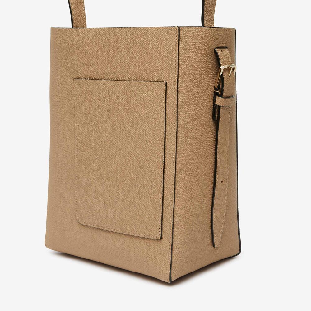 Valextra Borsa a secchiello da Donna Mini in Pelle Beige | Valextra Soft Qualità Garantita